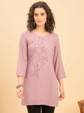 TC 1564 Embroidered Modal Tunic  Lavender Breeze