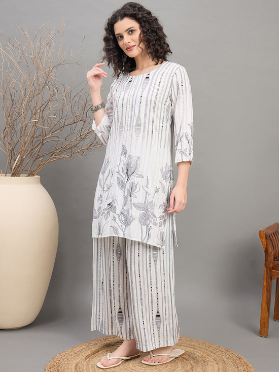 CS 1551 Nordic Stripe Bloom Set  Frosted Grey