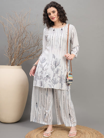 CS 1551 Nordic Stripe Bloom Set  Frosted Grey