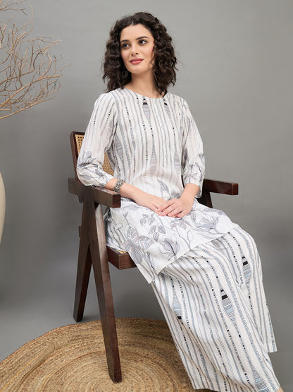 CS 1551 Nordic Stripe Bloom Set  Frosted Grey