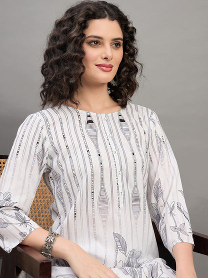 CS 1551 Nordic Stripe Bloom Set  Frosted Grey