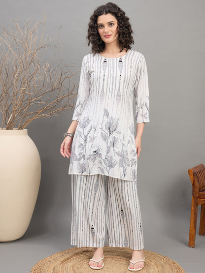 CS 1551 Nordic Stripe Bloom Set  Frosted Grey